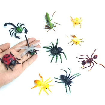 

10 PCS Simulate Insects Plastic Toy Children Cognitive Education Toy