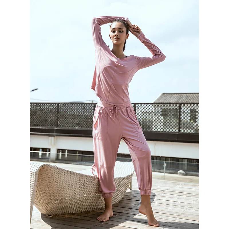 Pink Gymkm, свободные женские спортивные штаны, высокая эластичность, женские Леггинсы для йоги, дышащие, для тренировок, фитнеса, бега, тренировочные штаны для бега - Цвет: Pink