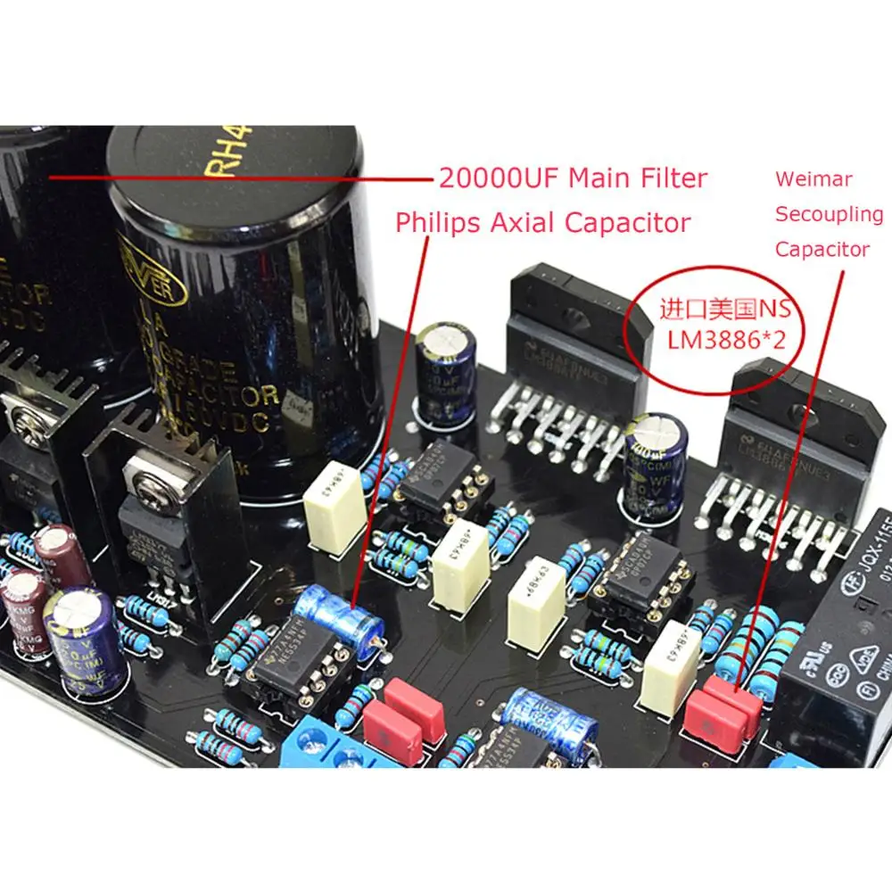 LM3886 68 Вт+ 68 Вт HIFI усилитель мощности плата OP07 DC Servo NE5534 независимый Op Amp YJ