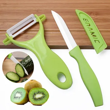 

3 Colors Ceramic Knives Multi-Function Cutting Boards Peelers Easy To Store And Clean Outdoor Camping Picnic Cooking Sets
