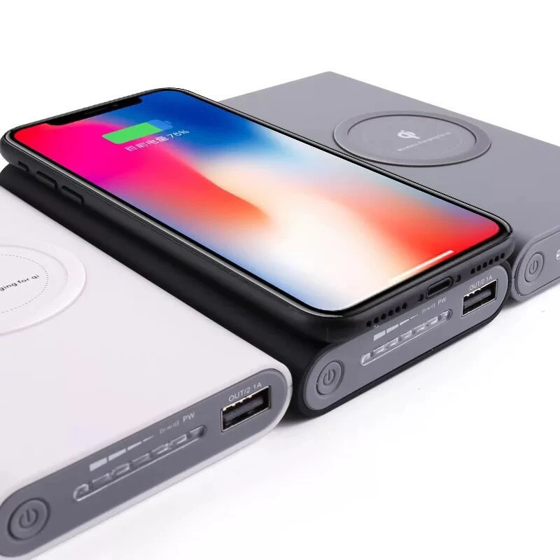 Qi Wireless Charger 10000mah Power Bank External Battery Poverbank Portable Mobile Phone Charger for iPhone X Samsung Powerbank