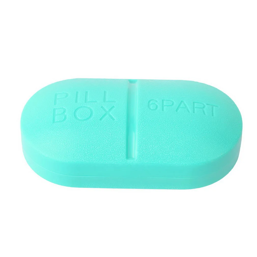 Ящик для хранения таблеток Портативный Путешествия первой помощи Наборы 6-слот медицинские таблетки коробка держатель лекарство чехол для безопасности