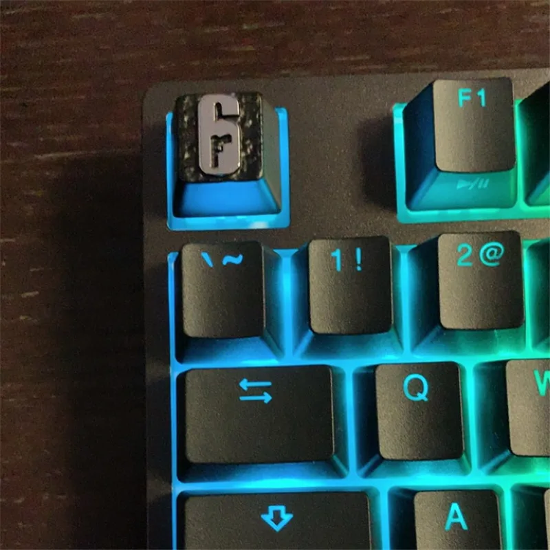 Siancs 1 шт. DIY Радуга шесть осада Keycap цинк алюминий сплав для механической клавиатуры стереоскопический рельеф игра Keycap R4 высота