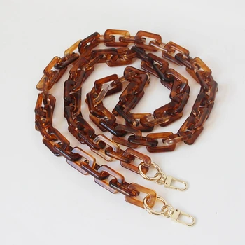 

Fashion Woman Handbag Accessory Chain Amber DIY Acrylic Resin Chain Luxury Strap Women Clutch Shoulder Purse Chain 45/80/120cm