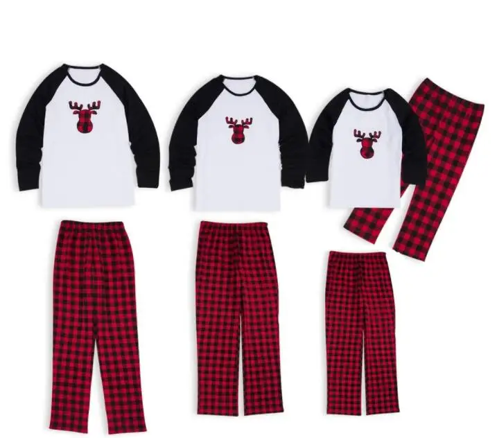 Picture style Одинаковые рождественские пижамы для всей семьи; комплекты пижам; детская Рождественская одежда для сна для взрослых; одежда для сна; семейный повседневный комплект одежды с Санта-Клаусом - Цвет: Picture style