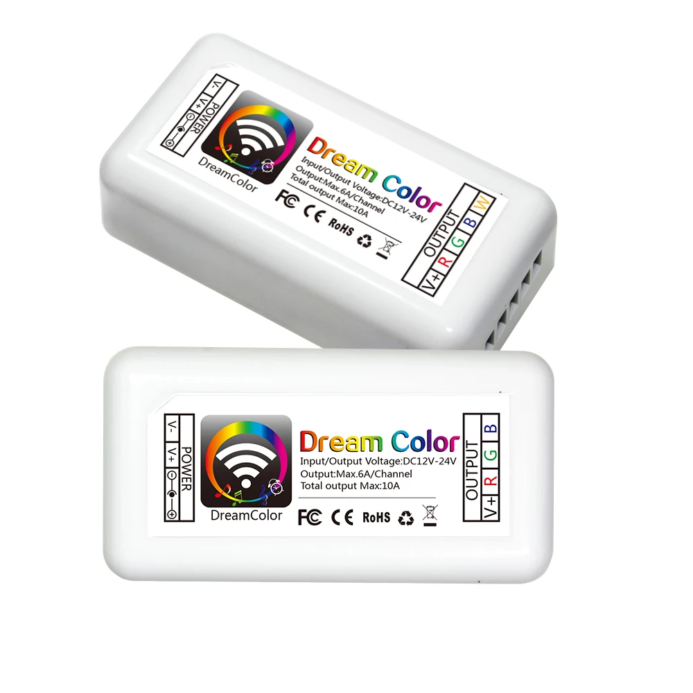 Wifi светодиодный RGB контроллер DC12-24V 10А 3CH/4CH RGB мини светодиодный контроллер от Android и IOS APP для SMD3528 5050 светодиодный светильник