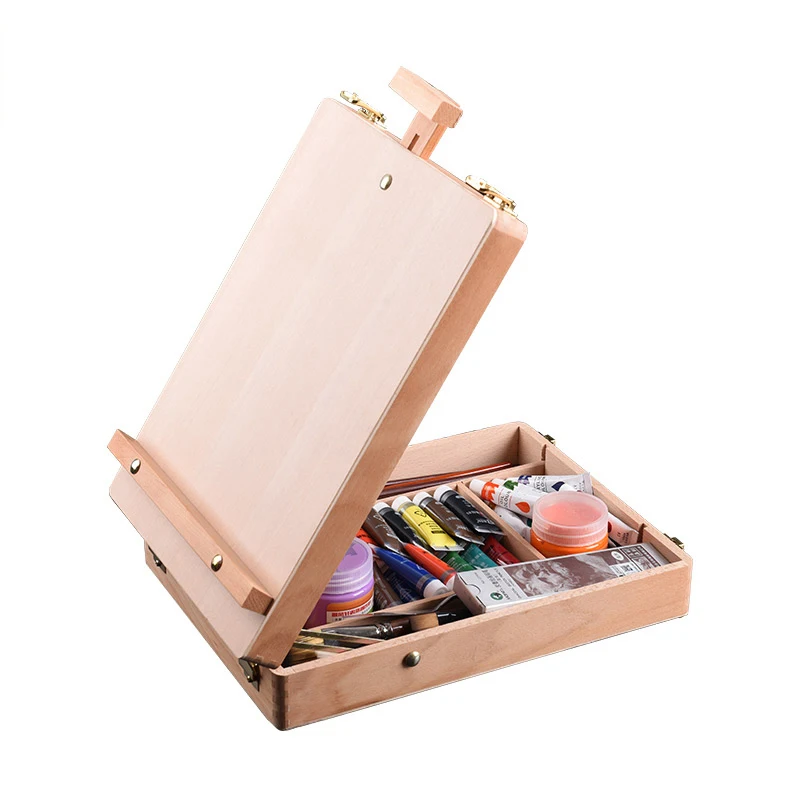Preise Holz Staffelei für Malerei Skizze Staffelei Zeichnung Tisch Box Ölfarbe Laptop Zubehör Malerei Kunst Liefert Für Künstler Kinder