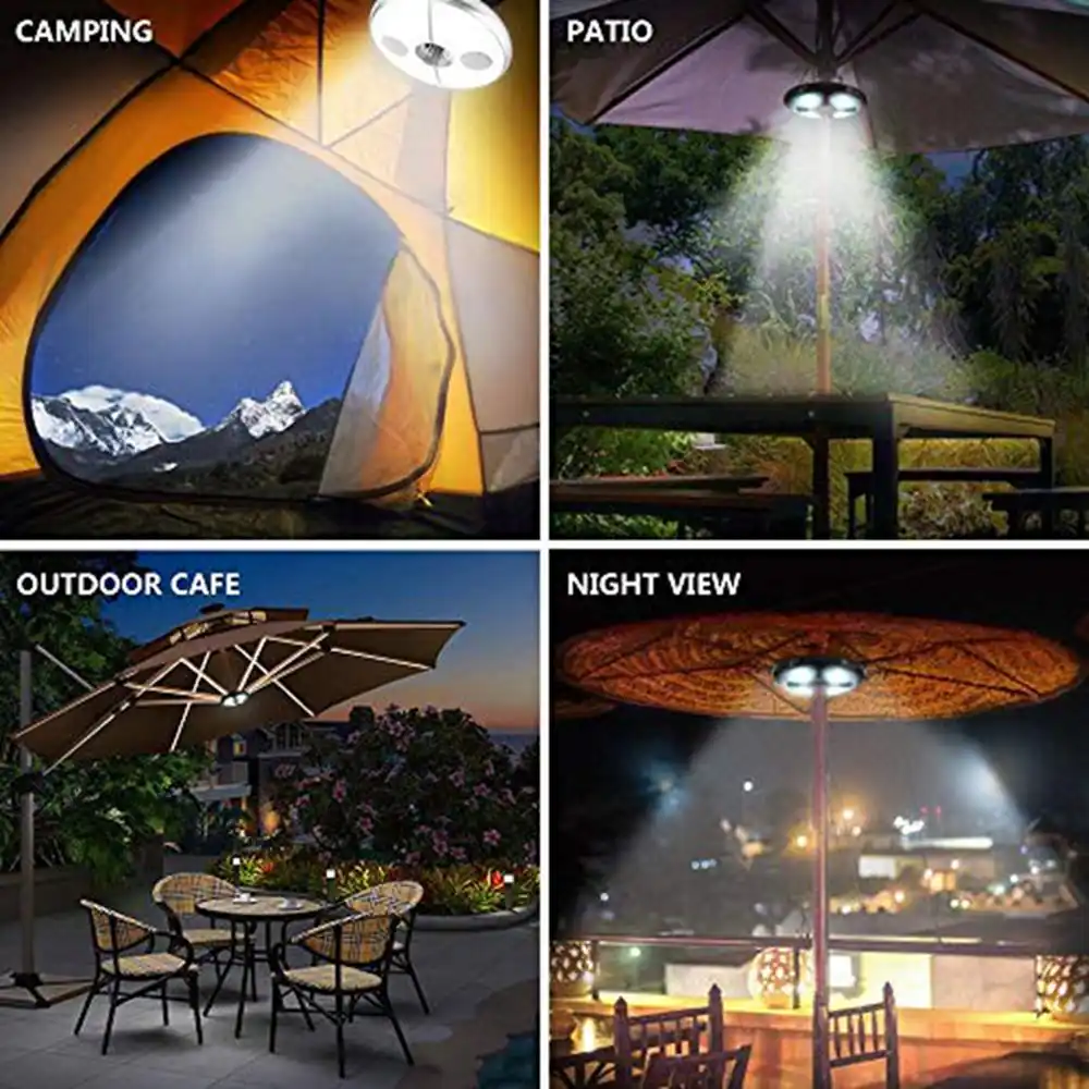 parasol with solar lights and bluetooth