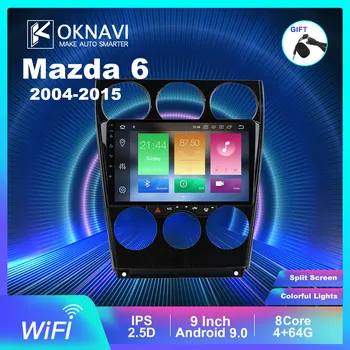 

OKNAVI Autoradio Car Radio GPS Navigation Stereo Android 9.0 Support DVR Rear View Camera DAB+ OBD2 For Mazda 6 2004-2014 2015
