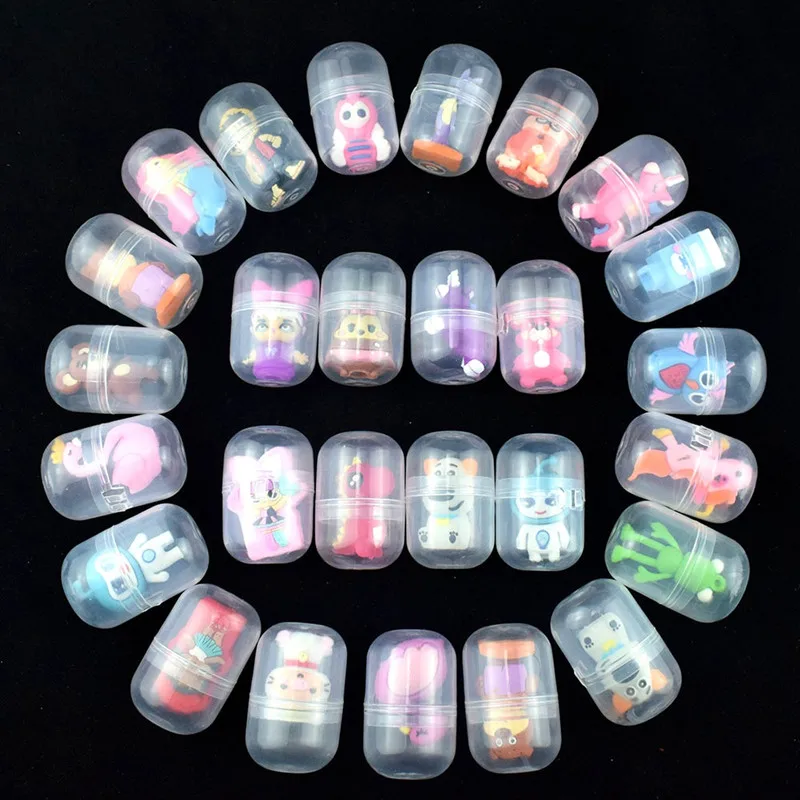 Toy Gift Filler Surprise Capsule Egg Toy 10 PCS 32mm Transparent Ball/Capsule Toys Kids Birthday Party Favor Guest Gift Souvenir Giveaway Pinata Fillers Blind Box