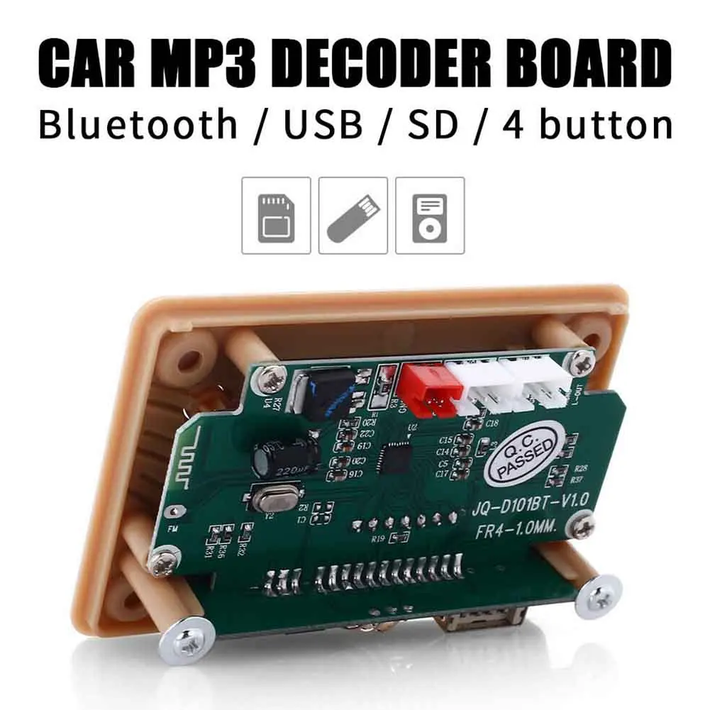 DC 12 В Bluetooth 5,0 MP3 декодер доска автомобильный аудио цифровой дисплей FM радио TF WAV WMA модуль Профессиональный USB порт дистанционное управление