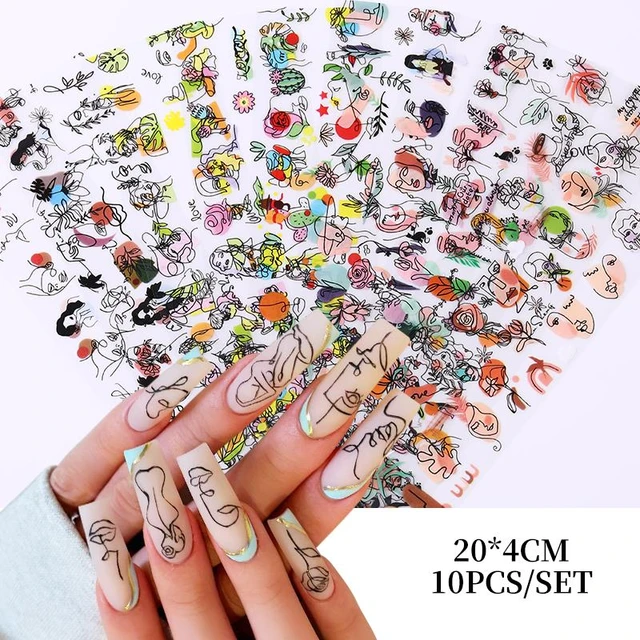 Designer Logo Nail Art Transfer Foil Set