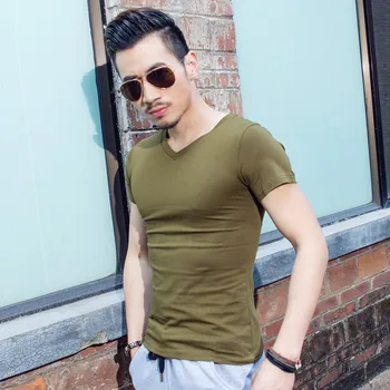 

2018 autumn and winter new men's T-shirt long-sleeved Slim Korean version of the trend of men's wild cotton T-shirt tops