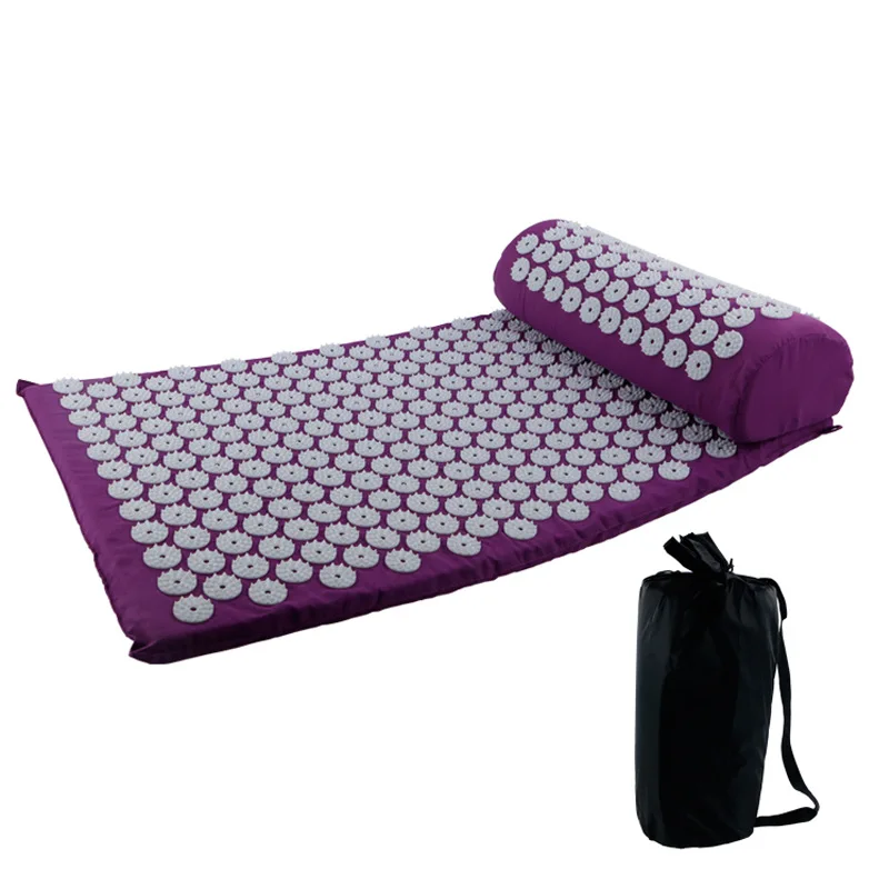 Acu коврик для массажа под давлением и подушка, набор для иглоукалывания, напольный коврик для снятия акупунктурной боли в спине и шее - Цвет: YDYG13PR