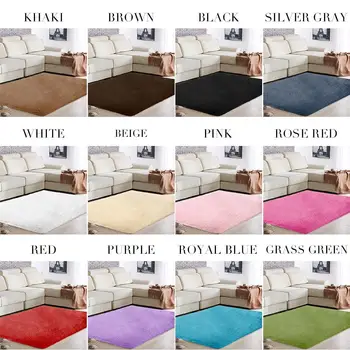 

Area Rug Fluffy Rugs Carpet Floor 160x90cm Polyester Fiber Warm Shaggy Bright Anti-Skid Living Room Mat Bedroom Sofa Home