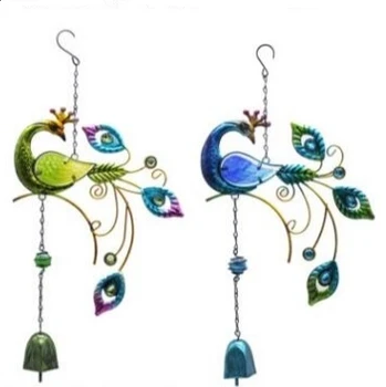 

Creative Metal Wind Chime pendant glass painted garden balcony Pendant