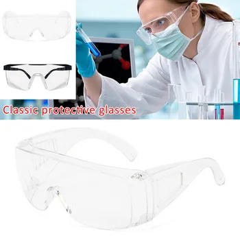 

Labor Protection Splash-proof Transparent Anti-fog Sand-proof Riding Anti-shock Safety Glasses For Men 1pc Ready Stock