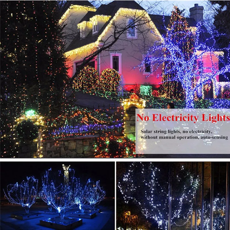 

8 Modes Led Solar Power Fairy String Lights Waterproof Solar Power Light Outdoor Garden LED Holiday Decoration Waterproof