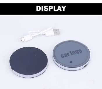 

2PCS Car Land Rove r Logo LED Colorful Water Cup Mat Lights Seat Trim Accessories Car drink holder ForRange Rover Discovery Auro