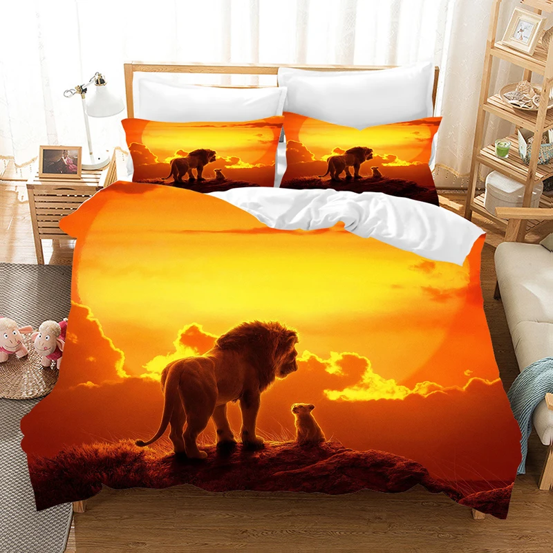 

The Lion King 3d Bedding Set Duvet Covers Pillowcases lion Simba Children Room Decor Comforter Bedding Sets Bedclothes Bed Linen