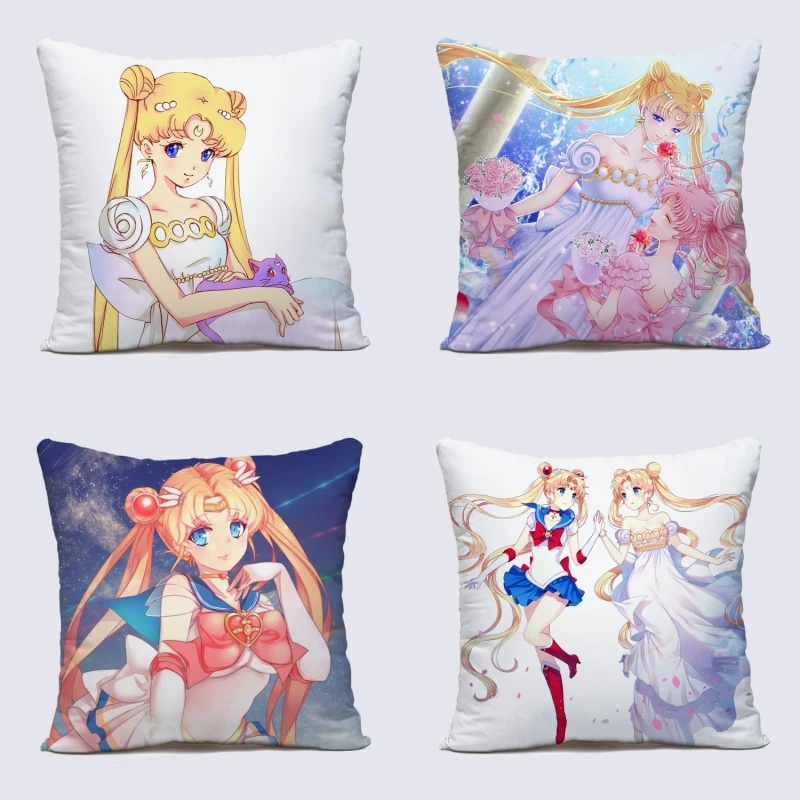 45 см Sailor Moon Двусторонняя Подушка с рисунком аниме домашний Косплей диван декор