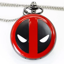 Античный Дэдпул Полный Охотник кварцевые карманные часы Круглый Брелок подвеска с ожерельем цепь мальчик девочка брелок цепь CF1056