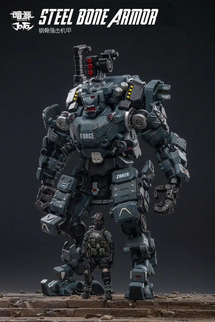 В наличии Коллекционная JOYTOY 51921011 22 см 1/25 весы Сталь кости Armour серый фигуру новая