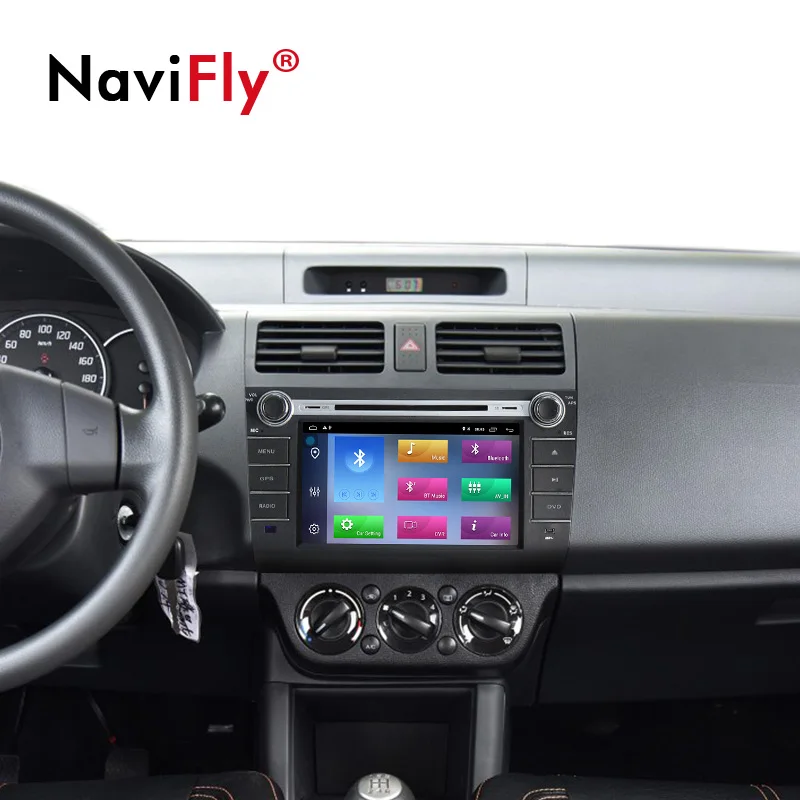 Flash Deal Navifly 2DIN Android 9.1 2+32G For suzuki swift 2004 2006 -2010 Car DVD Multimedia Player Map GPS Navigation Stereo HD 1024*600 5