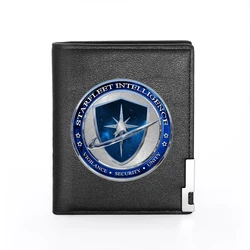 High Quality Starfleet Intelligence Design Printing Leather Wallet Men Women Billfold Slim Short Purses