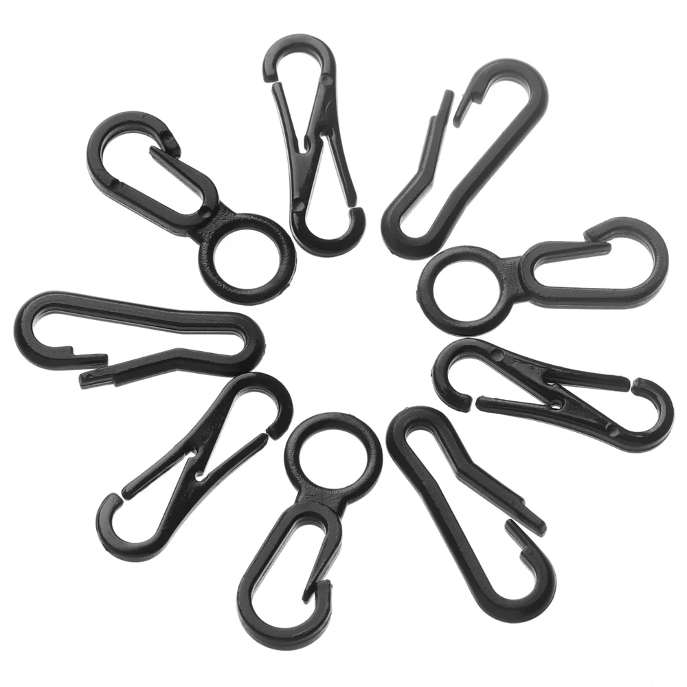 20pcs Plastic Mini Spring Backpack Clasps EDC Keychain Buckle Outdoor Cap Rope Fastener Rope Buckle Glasses Fastener Accessories