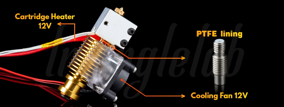 Высокое качество v6 вулкан hotend золото heatersink 12 В/24 В дистанционного Bowen печати j-головка и вентилятор охлаждения кронштейн для E3D HOTEND для PT100