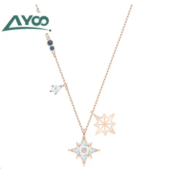 

High Quality SWA New Fashion Romantic Jewelry Girl Gift Crystal Star Necklace
