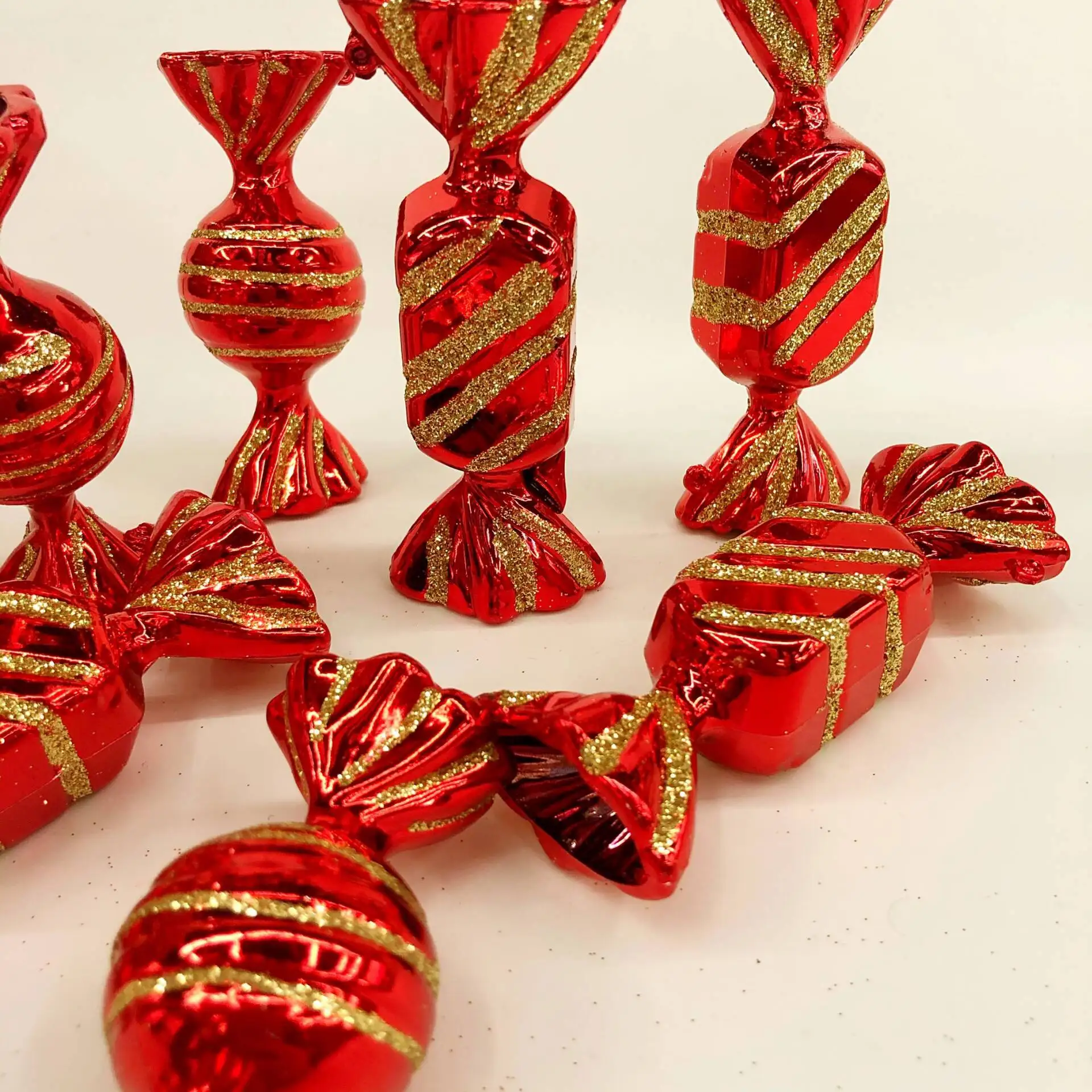Three for each Рождественские украшения 10 см рождественские конфеты Гальванизированный шар Рождественская елка Гирлянда кулон рождественские украшения для дома - Цвет: Three for each
