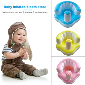 

Baby Kids Inflatable Chair Sofa Portable PVC Bath Dining Seat Learn Stool Kids Inflatable Seat Baby Shower Chair