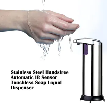 

Automatic Foam Soap Dispenser Sensor for Liquid Touchless Stainless Steel 280ML Home Eco-Friendly Hands Free Metal Silver& Black