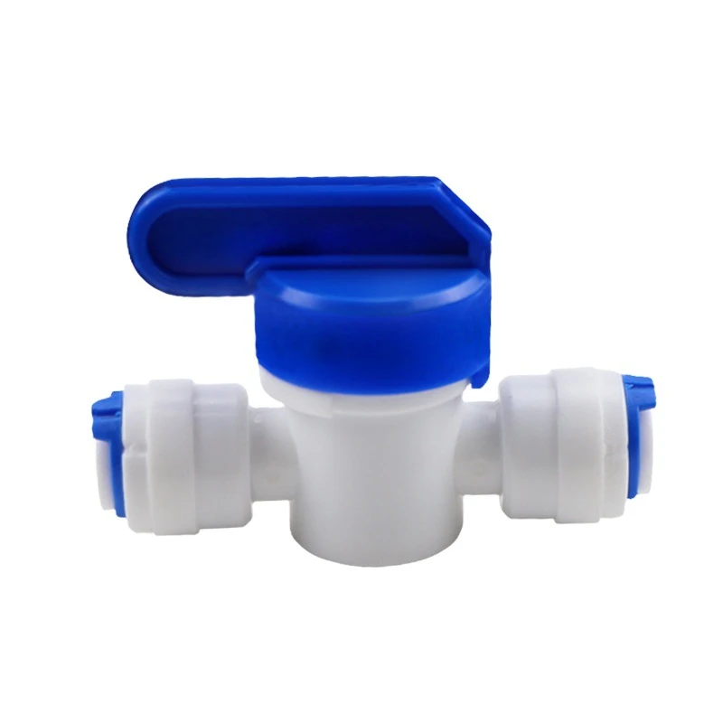 PP 3/8 Inch OD Hose Quick Connection Control Fittings Plastic Water Ball Valve Reveser Osmosis Aquarium Fittings 