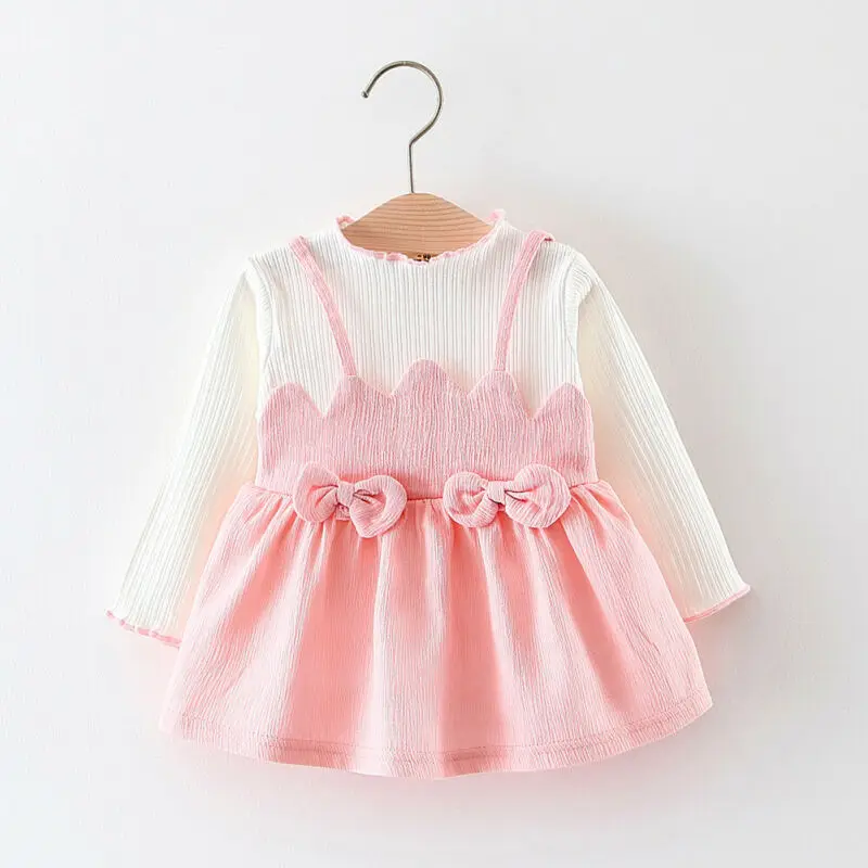 

Newborn Inant Kid Baby Girls Long Sleeve Tutu Princess Dresses Clothes vestido 3M-3Y For Girl Baptism Gown Girls Birthday