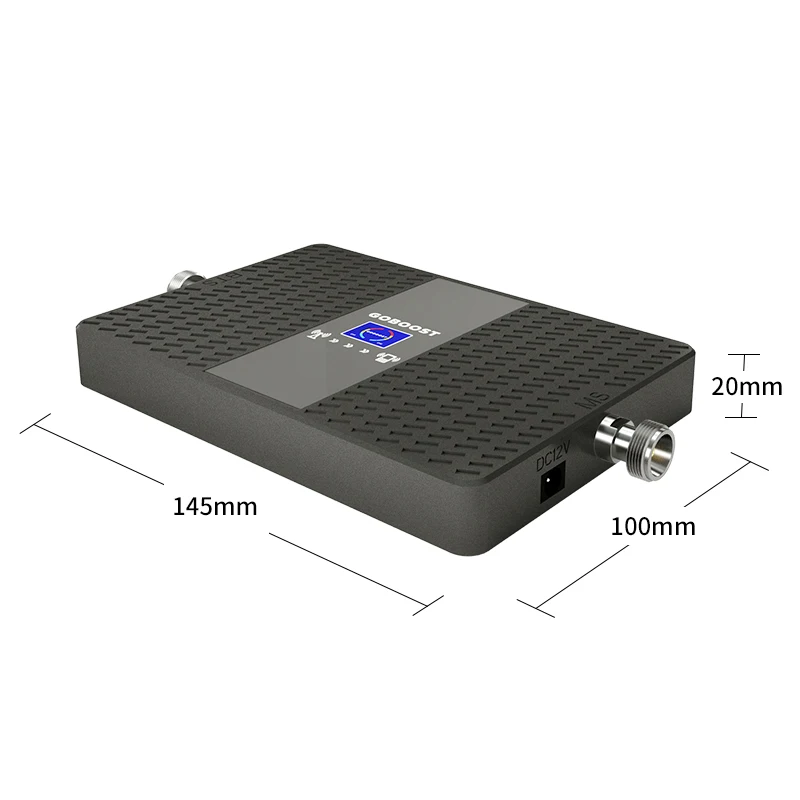 Усилитель мобильного сигнала LTE 4G сеть ЖК дисплей DCS 1800 МГц + WCDMA 2100 сотового 70 дБ