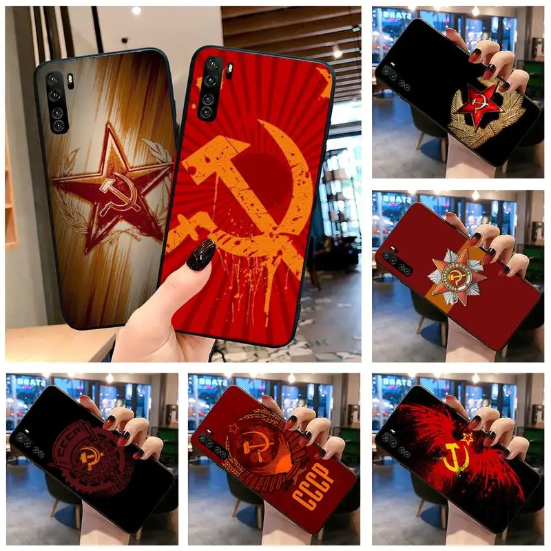 Роскошный Уникальный чехол для телефона CUTEWANAN с флагом СССР Huawei P40 P30 P20 lite Pro Mate 30 20