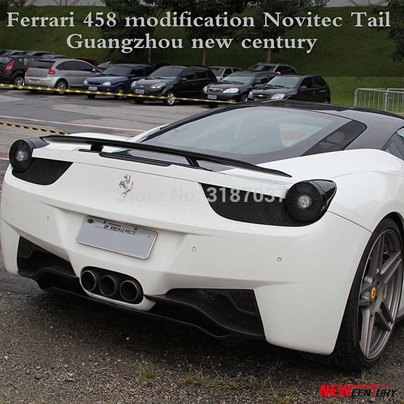 

For Ferrari 458 Coupe Convertible 2011-2013 Carbon Fiber rear boot Wing Spoiler Rear Roof Spoiler Wing Trunk Lip Boot Cover