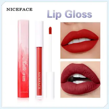 

NICEFACE 12 Colors Lip Gloss Long Lasting No Fading Moisturizer Velvet Matte Charming Lip Beauty Glaze Lipgloss Natural Lip Tint