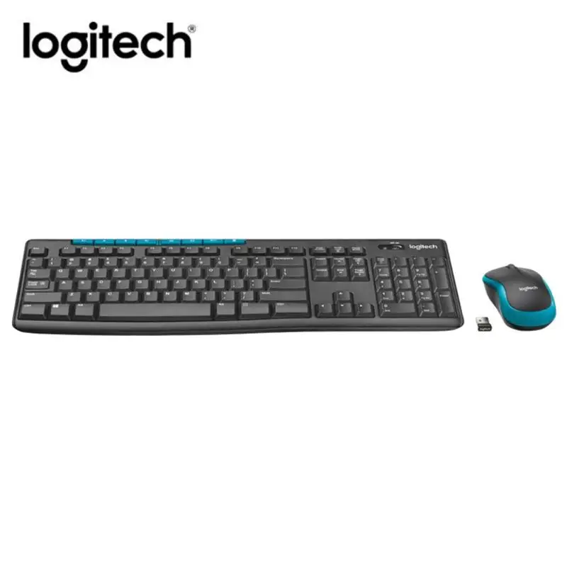 Logitech MK275 USB Беспроводная Клавиатура Набор мышей 1000DPI оптическая мышь