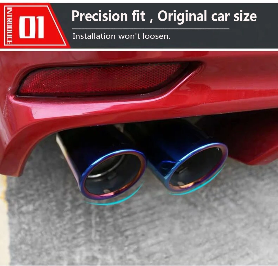 4 exhaust muffler tip pipe styling chroming cut out cutout For toyota camry sport 2018 2019