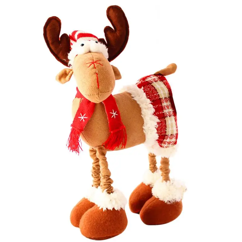 Рождественский олень кукла Лось дисплей окна украшения Настольный орнамент праздничные Фигурки игрушки детский подарок фестиваль Декор