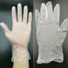 Одноразовый ПВХ прозрачные перчатки Косметическая Стоматологическая вышивка пищевой инспекции защитный Glov