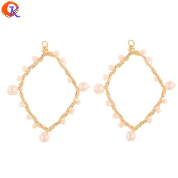 

Cordial Design 10Pcs 45*57MM Jewelry Accessories/DIY Making/Imitation Pearl/Genuine Gold Plating/Hand Made/Earring Findings