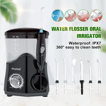 

Nicefeel 7 Nozzle Oral Irrigator Dental Toothbrushing Irrigator Water Pulse Tooth Irrigator Water Jet for Brushing Teeth Cleaner
