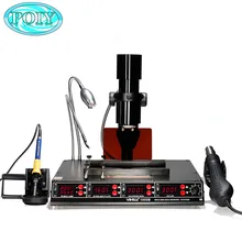 YIHUA 1000B 3 функции в 1 Инфракрасная паяльная станция SMD горячего воздуха+ 75 Вт паяльники+ 540 Вт станция предварительного нагрева 110 В/220 В