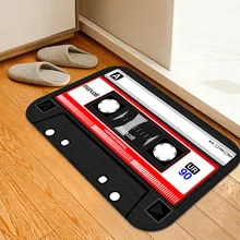 Винтажный коврик на магнитной ленте для двери, крыльца, противоскользящий кухонный коврик, коралловый флис, впитывающий пол для спальни, входная дверь, коврик 40X60 см