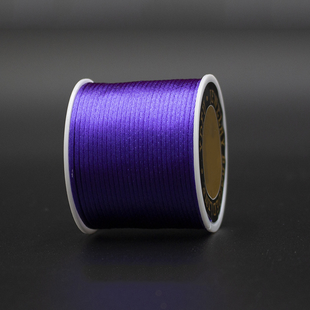 Satin Rattail Silk Cord Nylon Thread Cord Chinese Knot DIY Rope Bead Bracelet Jewelry Making Rope String